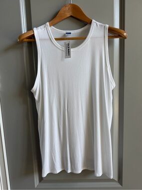 Old Navy Luxe White Crew Neck Tank